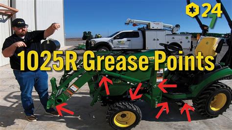 All Grease Points On John Deere R Compact Tractor Youtube