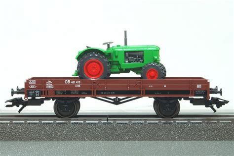 Märklin H0 00761 12 Niederbordwagen X05 DB Traktor Neu eBay