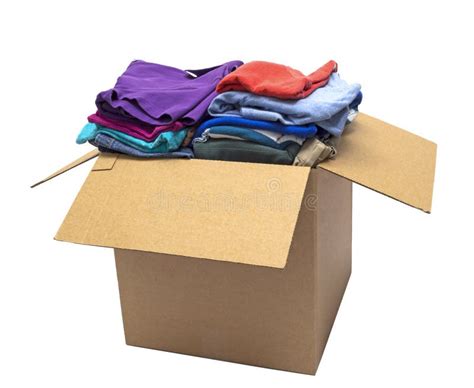 Clothes Folded In Box Shot At Angle Isolated Stock Photo - Image: 43947161