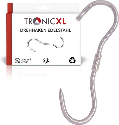 TronicXL 1x Professionele Roterende Vleeshaken Slagerhaak Haak S