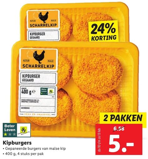 Kipburgers 400g Aanbieding Bij Lidl