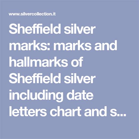 Sheffield Silver Marks Marks And Hallmarks Of Sheffield Silver