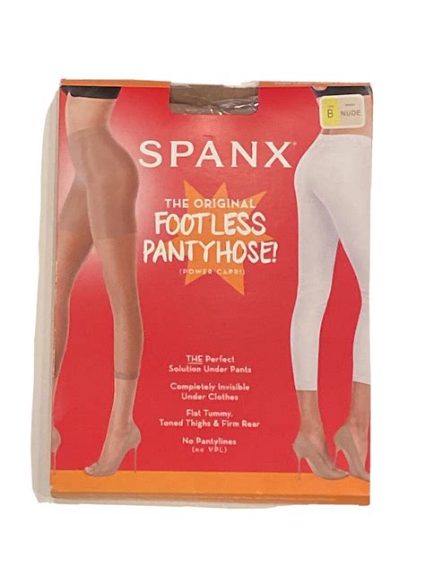 Spanx Women S Footless Pantyhose Power Capri Black Si A B C E Nude