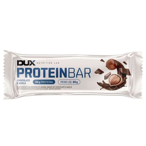 Protein Bar 60g DUX Nutrition sabor Chocolate e Avelã Whey Store