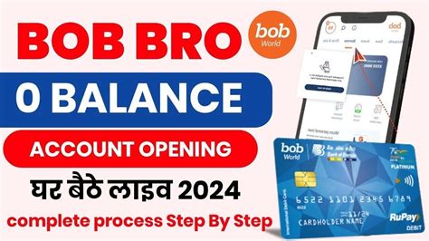 Bank Of Baroda Zero Balance Account Opening Online Bob Bro