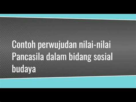 Detail Contoh Nilai Sosial Budaya Koleksi Nomer