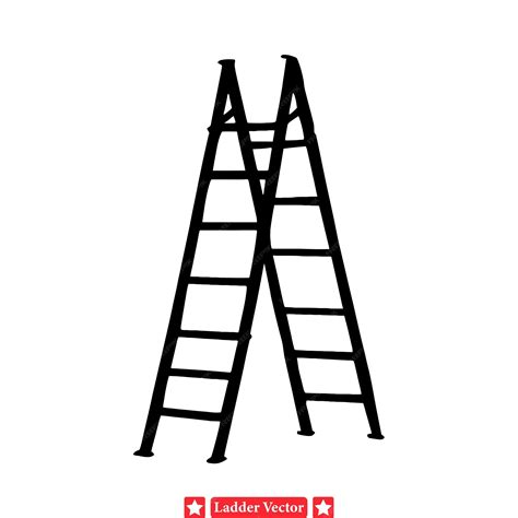 Premium Vector | Reach New Heights of Design Ladder Silhouettes for
