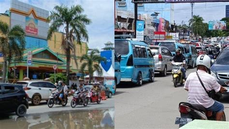 Jalan Depan Mall Mandonga Kendari Macet H 4 Lebaran 2024 Sejumlah