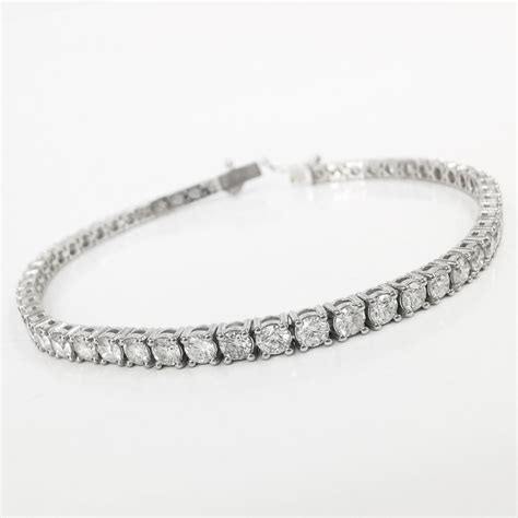 5 50 Ct Vs Diamonds Eternity Tennis Bracelet 14 Karaat Catawiki