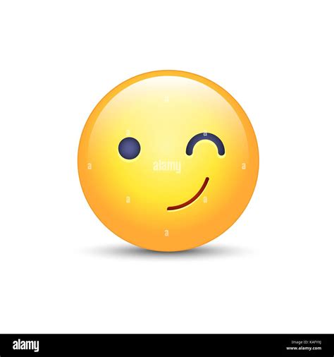 Un Gui O Divertido Cartoon Emoji Cara Gui O Y Sonrisa Feliz Smiley