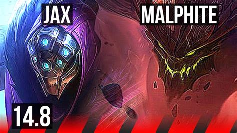 Jax Vs Malphite Top 5 1 5 500 Games Kr Master 14 8 Youtube