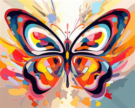 Premium Ai Image Brightly Colored Butterfly With A White Background