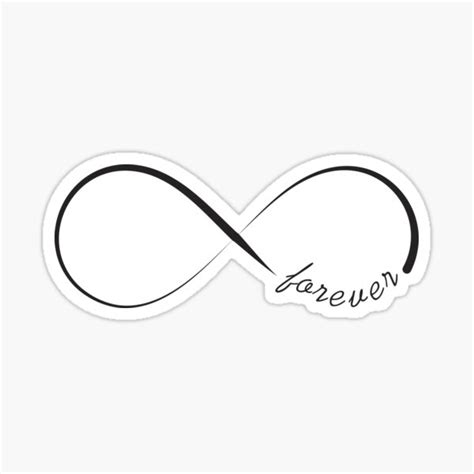 Forever Infinity Minimalistic Symbol Sticker For Sale By Pixxart