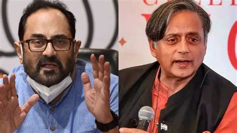 Rajeev Chandrasekhar Sends Legal Notice To Shashi Tharoor Over False