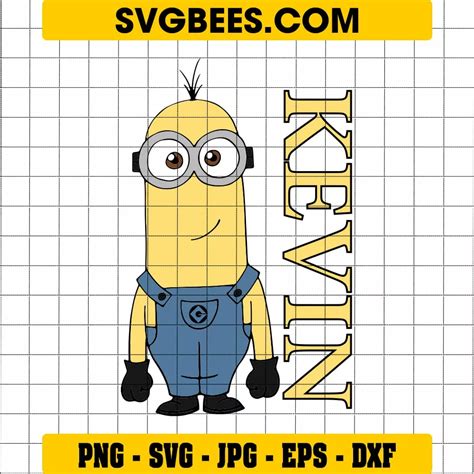 Best Cartoon Character Kevin Minion SVG and PNG - SVGbees