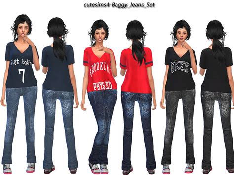 Awesomesims S Baggy Jeans Set