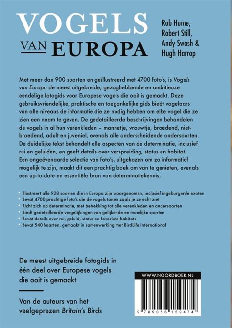 Vogelgids Vogels Van Europa Uitgeverij Noordboek