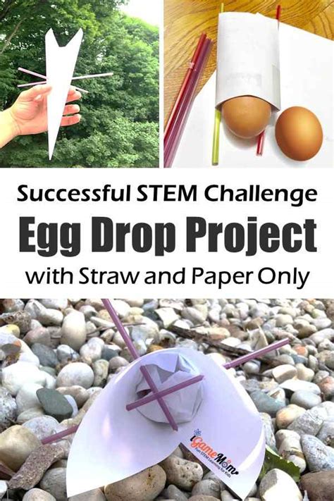 Successful Egg Drop Project Design With Straw And Paper