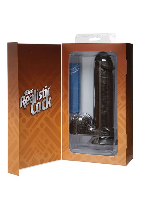 Doc Johnson Realistic Cocks Inch Schwarz Dildo