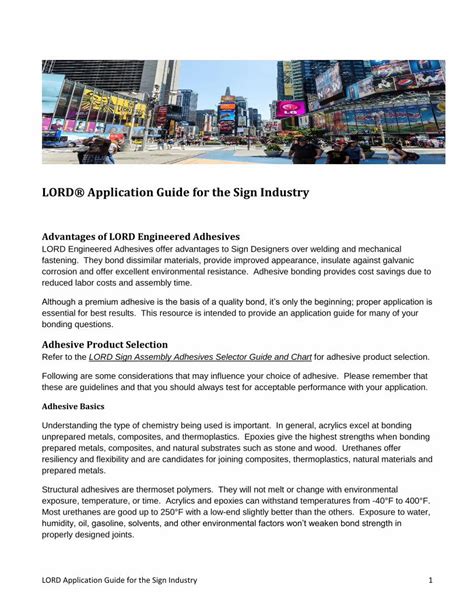 Pdf Lord® Application Guide For The Sign Industry Dokumen Tips