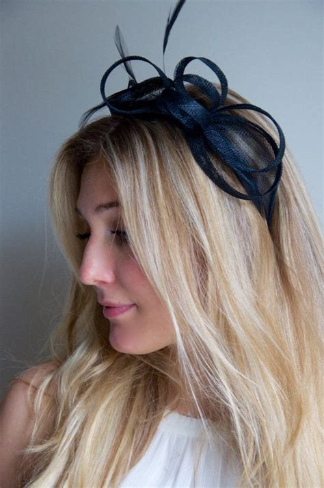 Mini Black Fascinator Flitter By Mesh Black Fascinator Etsy Black