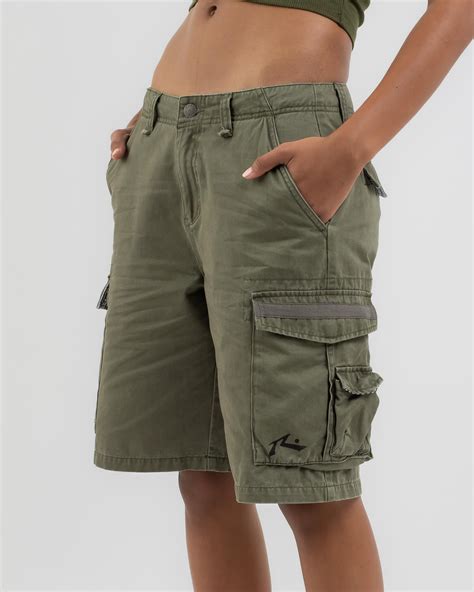 Shop Rusty Tank Girl Cargo Shorts In Army Fast Shipping And Easy Returns City Beach Australia