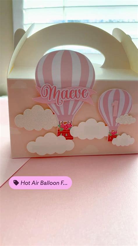 Hot Air Balloon Favor Box For Birthday Favors