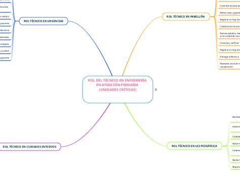 Rol Del T Cnico En Enfermer A Mapa Mental Amostra