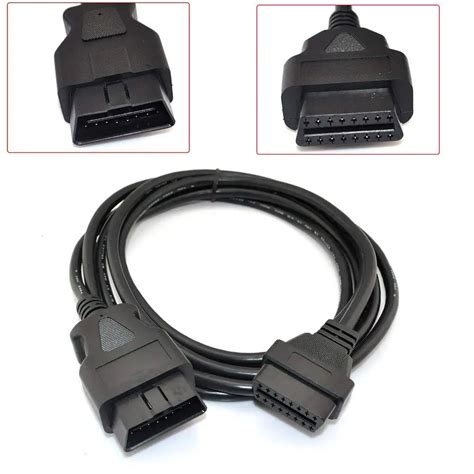 50cm Obd2 16 Pin Male To Female Connector Car System Obd Ii Charging