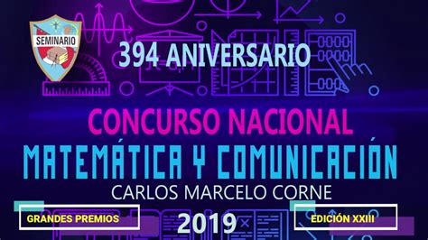 CONCURSO NACIONAL DE MATEMÁTICA Y COMUNICACIÓN CARLOS MARCELO CORNE