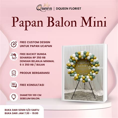 Jual Dqueen Florist Papan Balon Unik Indoor Bundar Ucapan Selamat