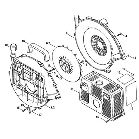 Stihl Br 380 Backpack Blower Br 380 Parts Diagram Fan Housing