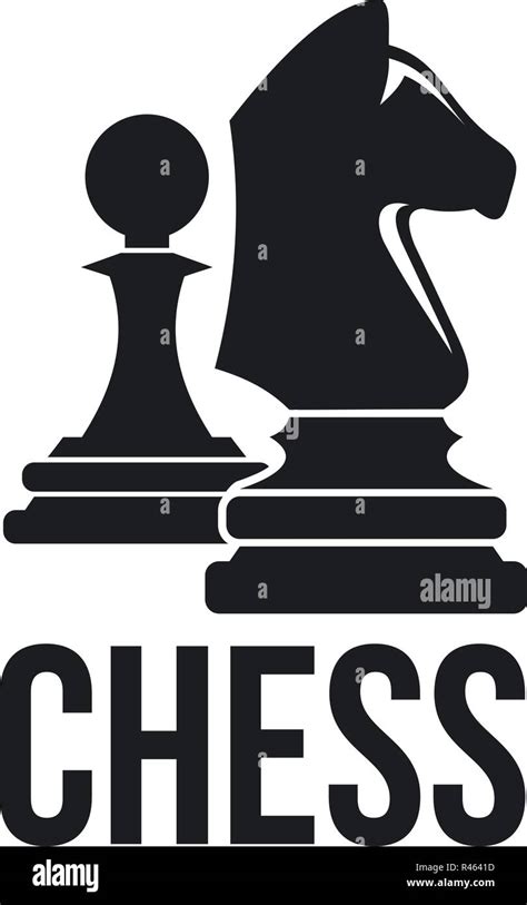 Chess horse pawn logo. Simple illustration of chess horse pawn vector logo for web design ...