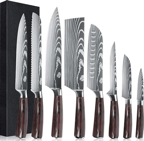 Kepeak Chef Knife Sets Kitchen Knives High Carbon Stainless Steel