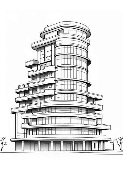 Building outline sketch architecture drawing | Premium Photo ...