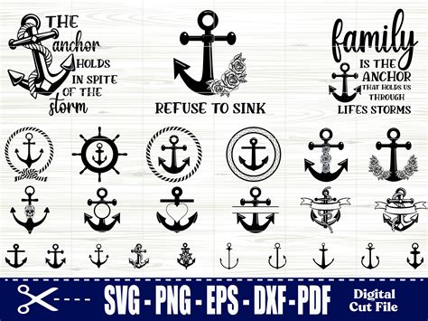 Anchor Big SVG Bundle Anchor Cut File Anchor Clipart Anchor Vector