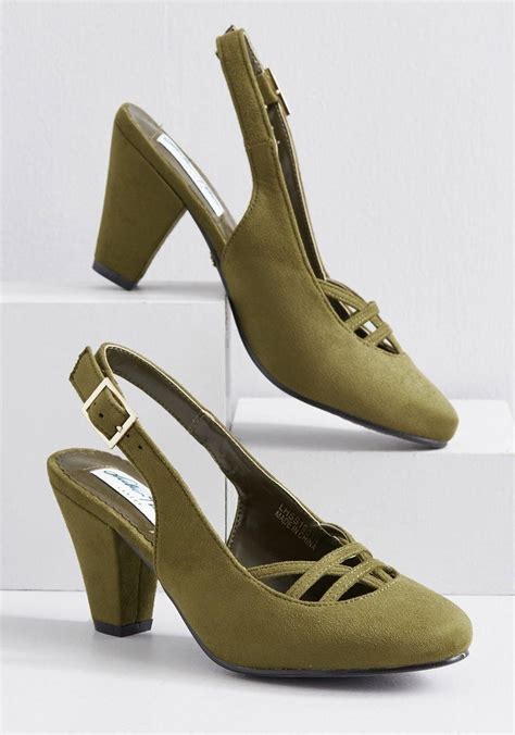 Influential Era Slingback Heel Let These Moss Green Heels Inspire Your