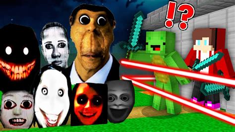 Scary Nextbot Monsters Vs Security House In Minecraft Maizen Jj And