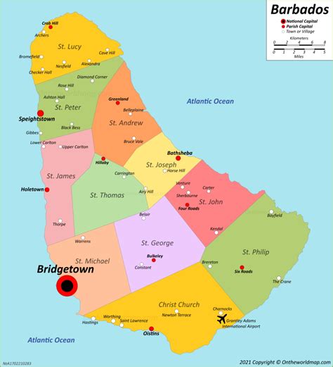 barbados maps detailed maps  barbados island