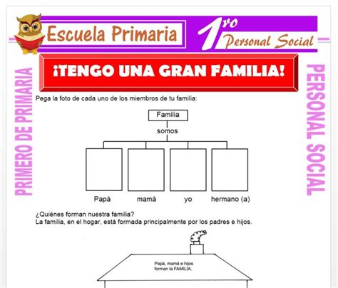 Mi Familia Para Primero De Primaria Escuela Primaria