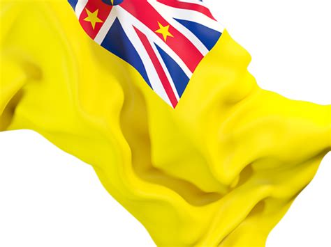 Waving Flag Closeup Illustration Of Flag Of Niue