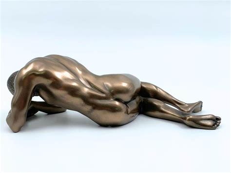Reclining Naked Man Statue Nude Male Sculpture Etsy