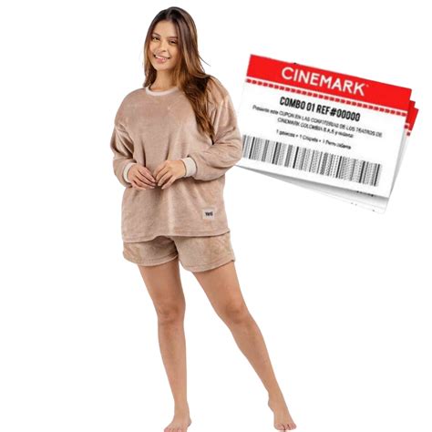 Pijama Para Mujeres T Rmica Conjunto Pijama Nude Corto Boletas Cine Gratis Yeti Colombia