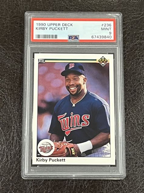 1990 Upper Deck Kirby Puckett 236 PSA 9 MINT HOF Minnesota Twins EBay