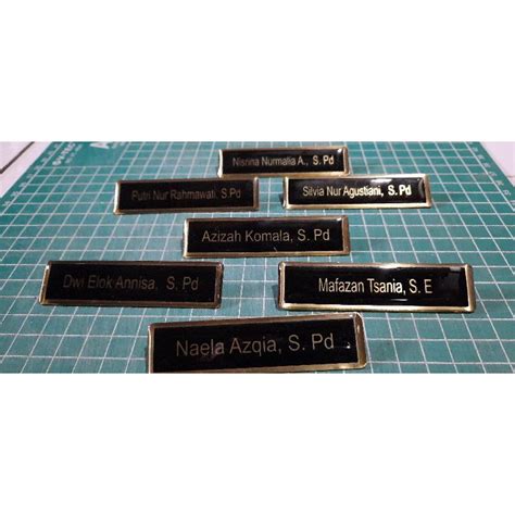 Jual Nametag Papan Nama Dada Akrilik Dan Kuningan Peniti Magnet