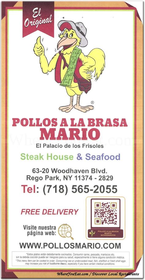 Pollos Mario Woodhaven Restaurant In Queens Menus Photos