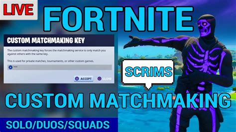 FORTNITE CUSTOM MATCHMAKING SCRIMS STREAM 4 EU YouTube