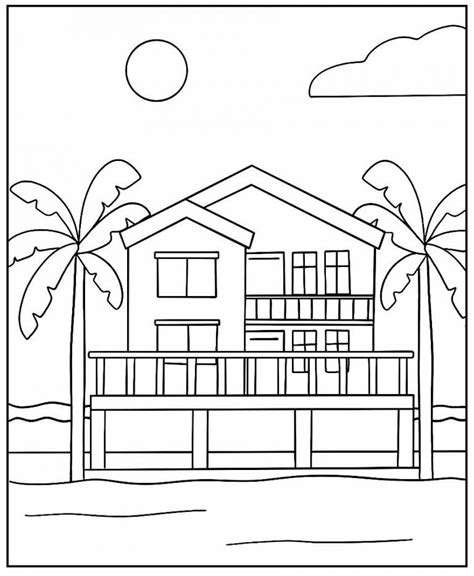 50+ Desenhos de Casa para colorir - Como fazer em casa