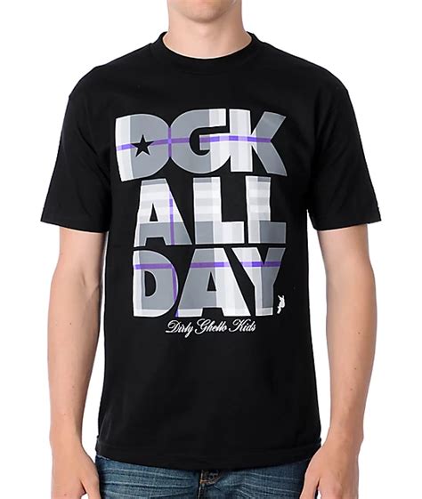 Dgk Plaid All Day Black T Shirt Zumiez