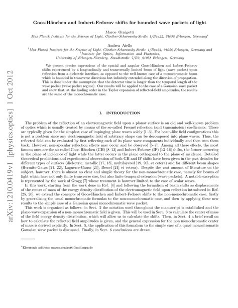 PDF GoosHänchen and ImbertFedorov shifts for bounded wavepackets of